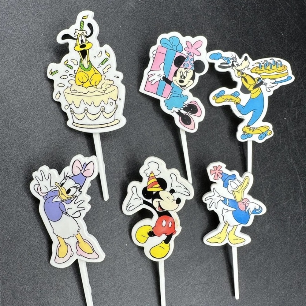 Vintage Tupperware Disney Birthday Candle Holders - Set of 6